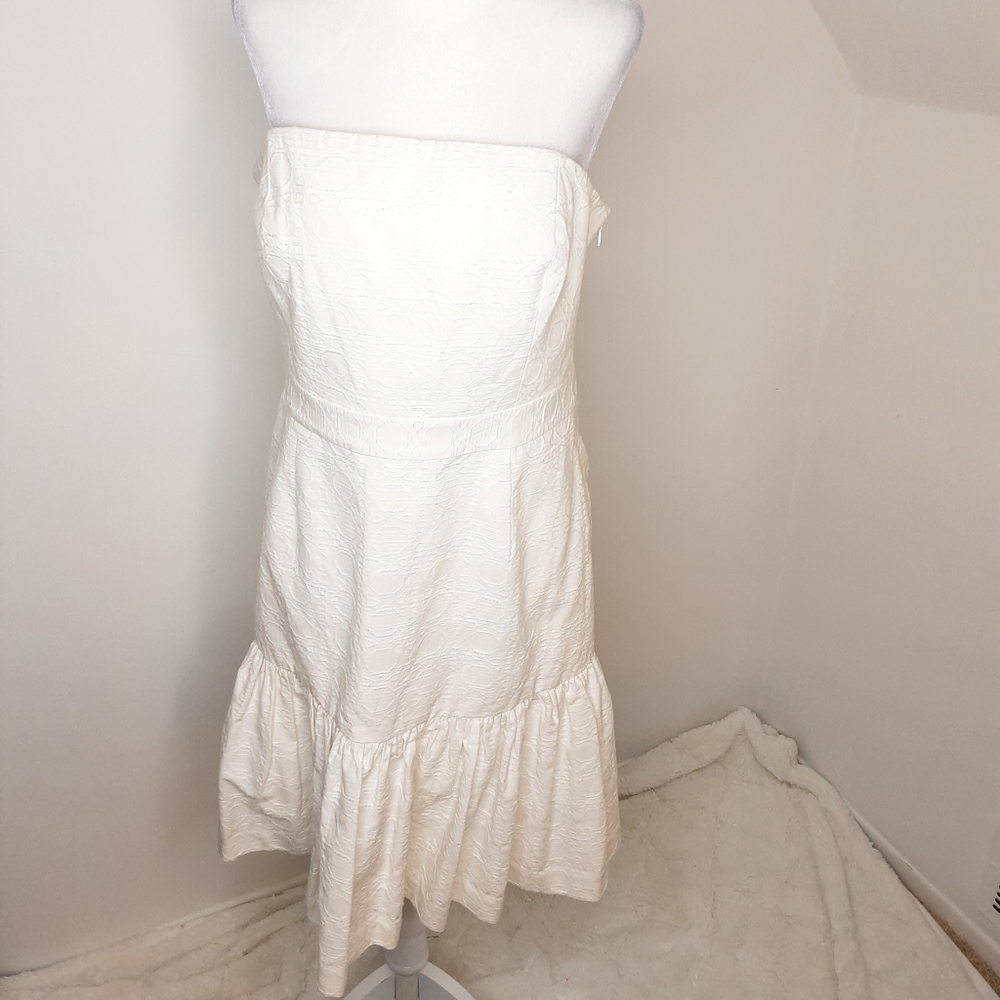 Vineyard Vines white strapless dress size 12